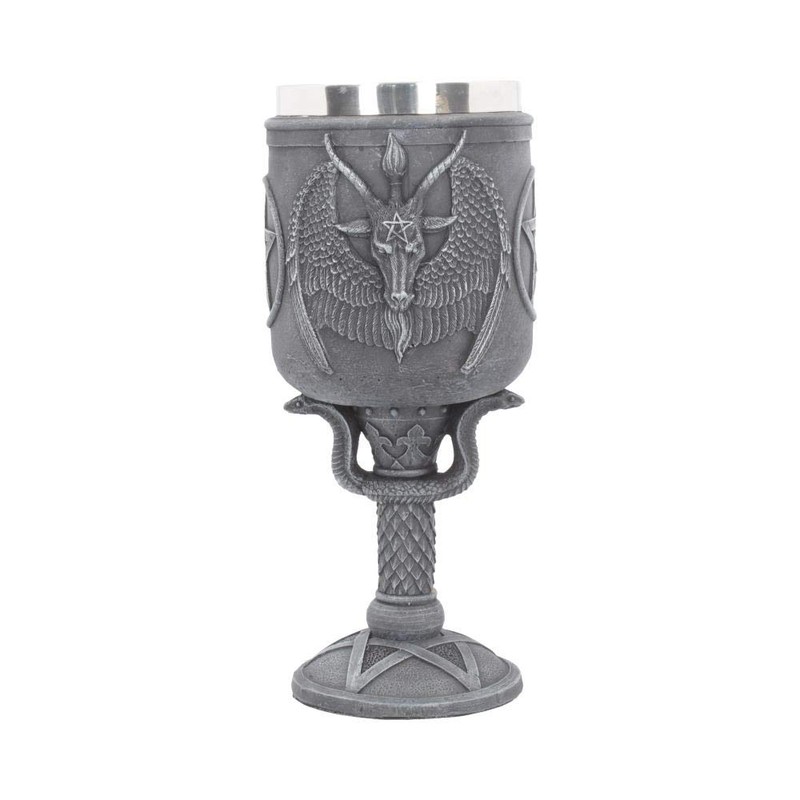 Nemesis Now Baphomet's Thirst Goblet 27cm Black, Resin w/Stainless Steel