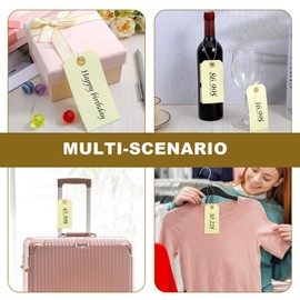 Ouligay 50 Stück Preisschilder Anhänger 12x6cm Preisetiketten Flohmarkt Geschenkanhänger zum Beschriften Anhänger Etiketten Hängeetiketten Groß Hang Price Tags für Kleidung Schmuck Display