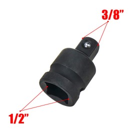 Xiaoyztan 1/2 F to 3/8 M Impact Adapter, Chrome Vanadium Steel Squre Socket for Impact Driver Conversions, Pack of 2