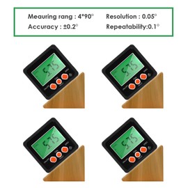 iFCOW Digital Inclinometer Protractor Waterproof Precise 4 x 90 Degree Protractor with Magnetic Base and Backlight