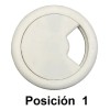 Tapon Pasacables Blanco Guía Pasa Cable Para Escritorio 2 Pz