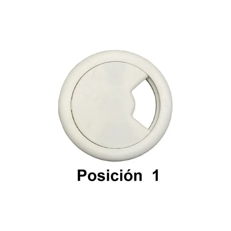 Tapon Pasacables Blanco Guía Pasa Cable Para Escritorio 2 Pz