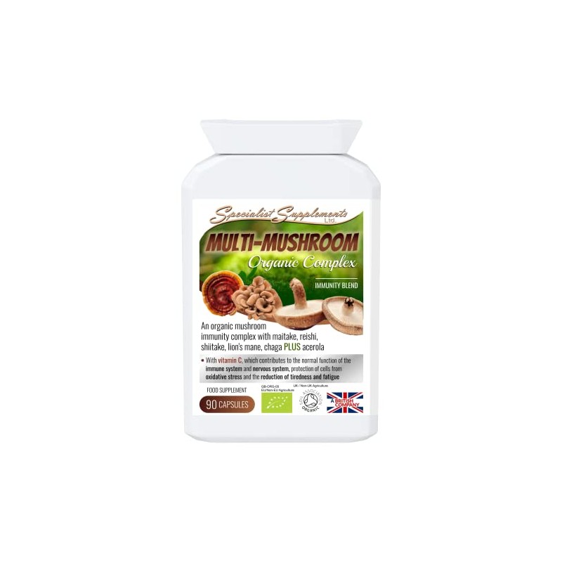Specialist Supplements Multi-Mushroom Organic Complex, 90 Capsules