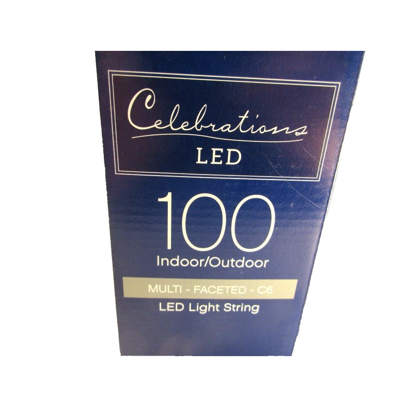 Celebrations LED 100 In/Outdoor MULTI - FACETED -C6, Light String,
