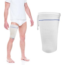 Catheter Leg Bag Holder,Catheter Bag Holder with Adjustable Strap,Fabric Catheter Stabilization Device,Leg Sleeve for Catheter Bag,Urine Drainage Bag Cover,Urinary Incontinence Catheter Supplies XL