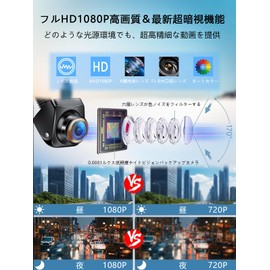 Rear Camera Car Rear Camera, 1080P, 4-Pin Connector, 360° & 45° Rotation, Night Vision Function, Minimum Illumination 0.01 lux, HD/CVBS, 170° Ultra Wide Angle, 3 Megapixels, Car Camera, IP68K