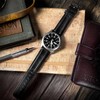 BARTON WATCH BANDS, 24mm Black - Classic Horween Leather Black
