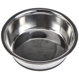 Kerbl Hundenapf Edelstahl, Hundefressnapf Wassernapf, rutschfest, 425 ml