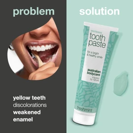 Australian Bodycare Whitening Toothpaste ?C Fights Yellow Stains from Coffee, Tea, and Wine. Gentle Formula with hydrated Silica, Alumina, and Menthol for Fresh Breath