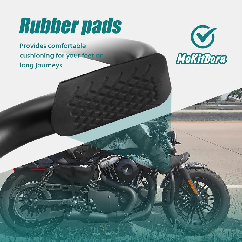 MoKitDora Sportster Crash Bar Highway Rail Mustache Engine Guard 1.25"