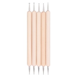 Bolígrafo de Repujado de Bola, Bolígrafo Punteado, Herramientas de Modelado Y Esculpido, 5 Uds., Juego de Punzón de Repujado de Acero Inoxidable, Punta de Bola de Doble Cabeza, Punzón de Repujado para