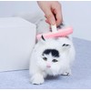 Small Pink Rubber Slicker Brush for Dogs Cat Rabbit