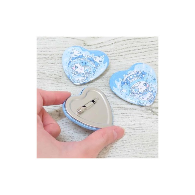 My Melody & Chrome x DOLLY MIX Heart Tin Badge