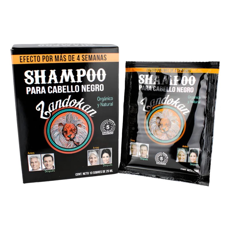 Zandokan Tinte Cubre Canas Negro, 10 Sobres De 25 Ml