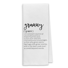 Dibor Granny Definition Kitchen Towels Dish Towels Dishcloth,Granny Grandma Appreciation Decorative Absorbent Drying Cloth Hand Towels Tea Towels for Bathroom Kitchen, Birthday