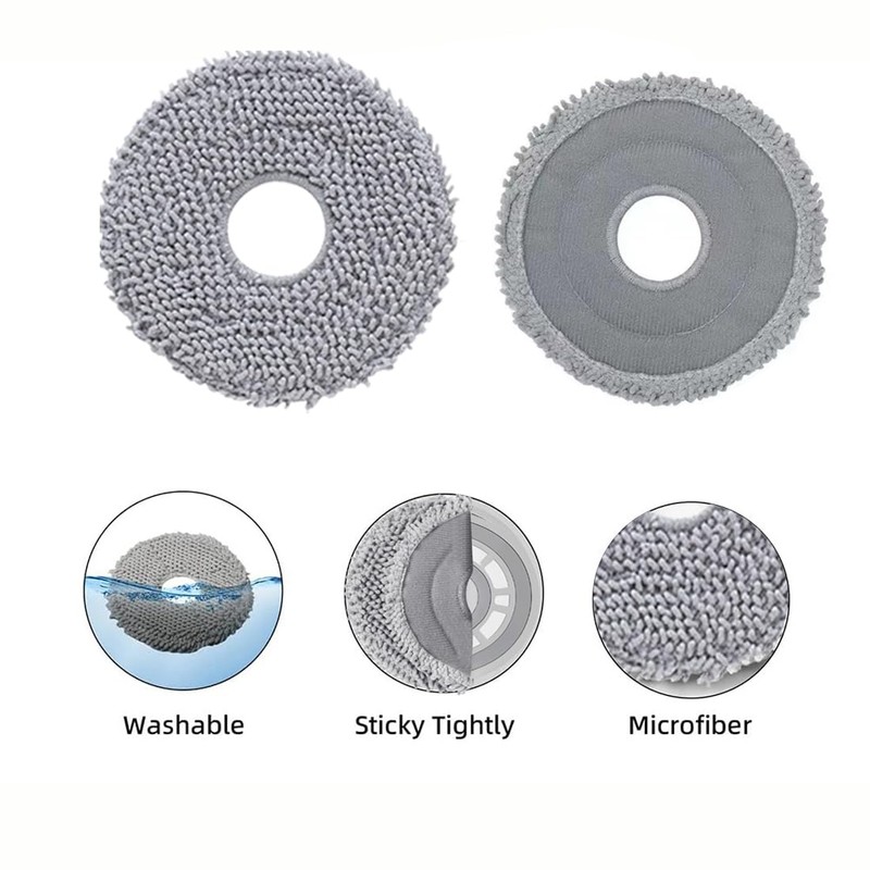 HACOBEST 10pcs Mop Pads for Roborock Qrevo Curve/Roborock Qrevo Edge