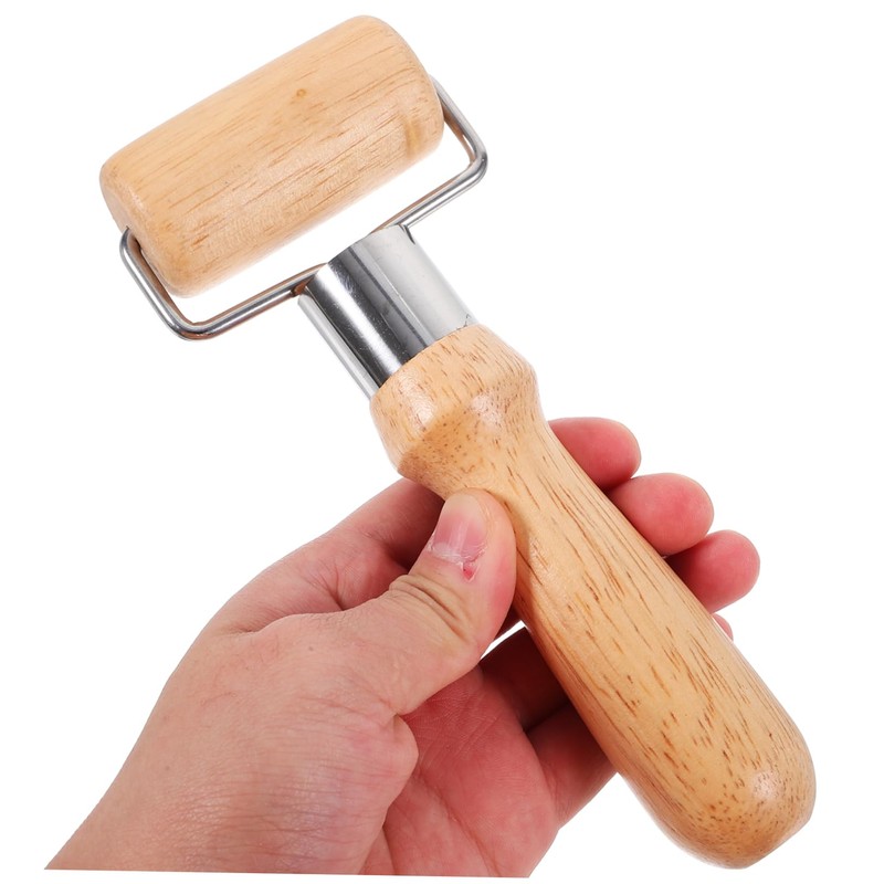 Mobestech Non Stick Wooden Rolling Pin for Baking Shaped Pastry