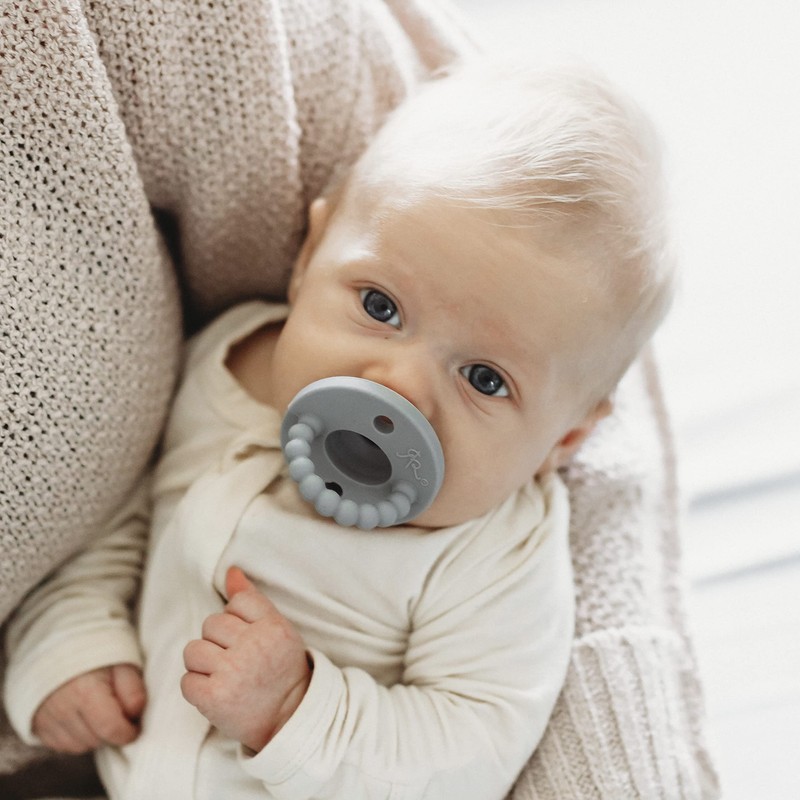 Ryan & Rose Cutie PAT Pacifier Teether (Stage 2, Charcoal)