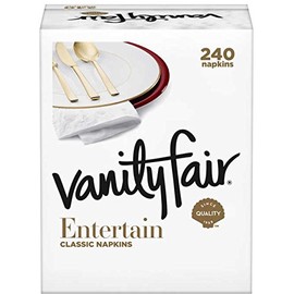 Vanity Fair Impressions Dinner Napkins, 3-ply White, 240-pack