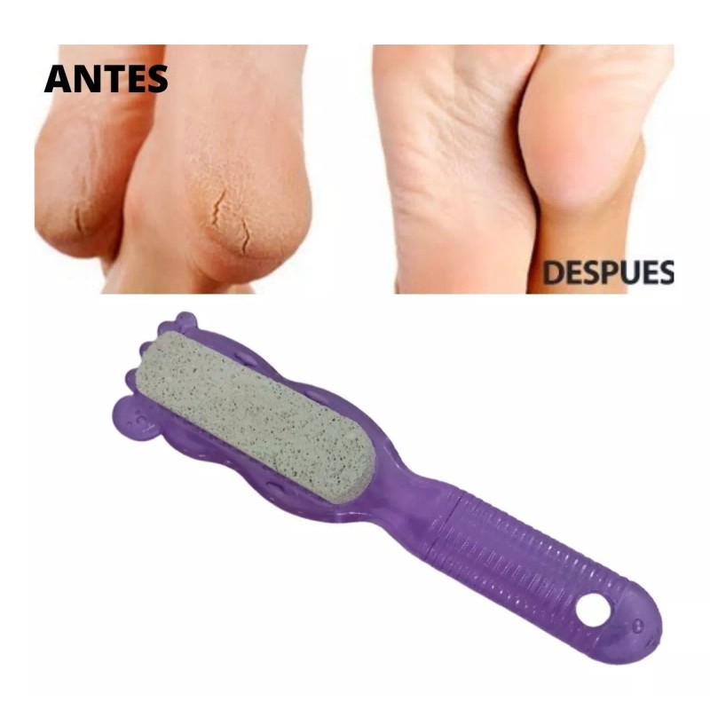 pomez Lima Pomez Doble Cara Con Cepillo 1pz Pedicure Spa