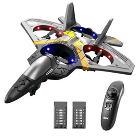4DRC 4DRC V17 RC Plane Remote Control Plane 2.4Ghz Foam RC Airplanes Helicopter Quadcopter for Adults Kids,Spinning Drone,Gravity Sensing,Stunt Roll,Cool Light,Gifts for Kids Boys