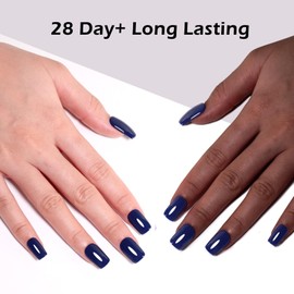 Firedeep 10ml Hema Free Blue Gel Nail Polish Midnight Blue Color Gel Polish Soak Off Manicure Gift for Women and Girls