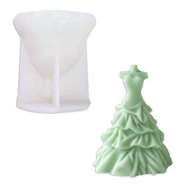 Tone Fun Ceremonial Dress Shape Candle Silicone Molds for Making Candle, Resin, Aromatherapy Candles, Handmade Wax Soap, Home Decor, Craft