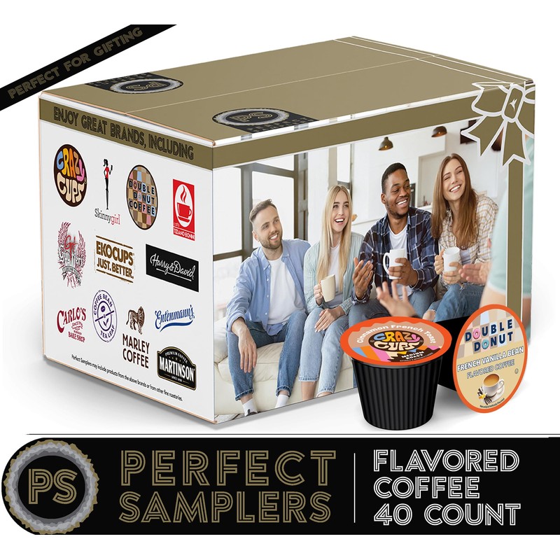 Crazy Cups Flavored Coffee Pods Variety Pack for Keurig K