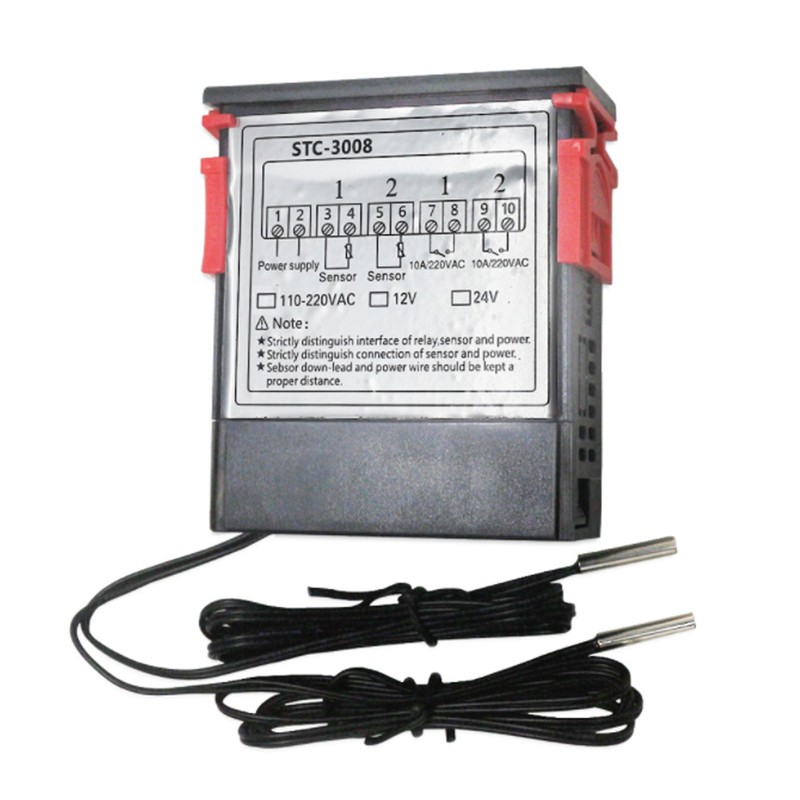 Digital Display Temperature Controller Microcomputer Intelligent Dual Control Electronic Adjustable