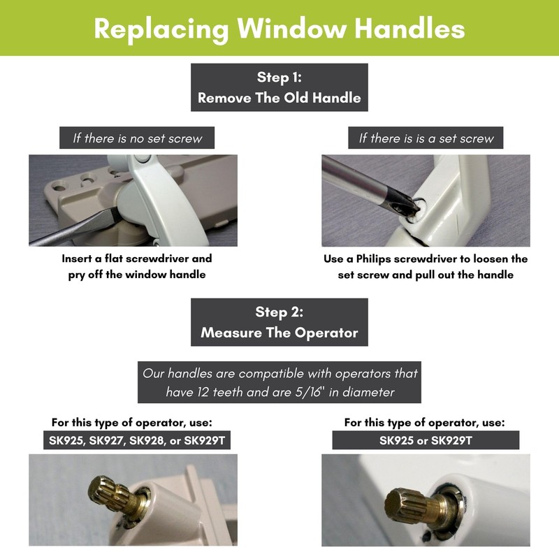 Ideal Security Folding Window Crank Handle, 11/32” Spline, White, 2-Pack