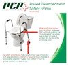 PCP Raised Toilet Seat and Safety Frame, Pre-Assembled Tool Free,