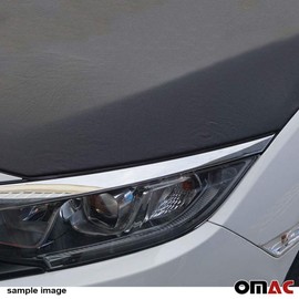 OMAC Front Hood Cover Black Vinly Bonnet Bra Stoneguard Protector | Fits Nissan Frontier D40 2006-2015 | Hood Auto Accessories