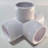 Unbranded 4-Pack 1/2 in. 4-Way SCH40 PVC Elbow Fittings ASTM