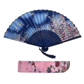 Kibon Folding Fans, Handheld Fans, Hand Fans, Bamboo Fans with Tassel for Birthday Gifts Dancing Cosplay Wedding Party Props Decoration
