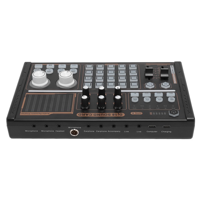Sound Mixer Multi Sound Effects Noise Reduction Colorful Lights DJ18
