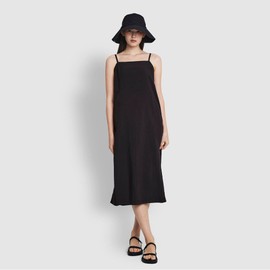 JAJU Women's Crinkle Busteir Dress_Black