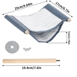 Bird Hammock Bunk Bed, Bird Nest Caves Sleeping Areas Bird Cage Accessories Bird Toy Bird Nest Bunk Bed Hanging Hammock for Budgies Cockatiel Finch Hamster Gerbil (Grey)