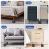MixDora 4x 3 inch PP Bed Chair Risers Feet Leg