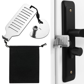 YJFY Portable Door Lock for Travel, Portable Door Lock for Hotels, Portable Door Lock, Adjustable Screws for Multiple Door Types, For Use in Hotels, Guesthouses and Apartments when Travelling (A)