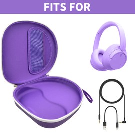 PAIYULE Case Compatible with Sony WH-CH720N WH-CH520 WH-1000XM4 Noise Canceling Wireless Headphones Bluetooth Over The Ear Headset, Carrying Storage for JBL Tune 720BT 510BT (Box Only) (Purple)