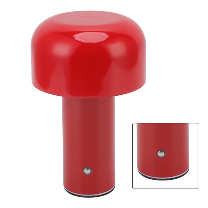 LED Desk Lamp Mushroom Design USB Charging 3 Color Temperature