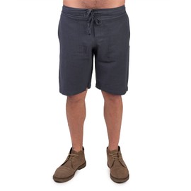 Soul Flower Men's Hemp Yoga Shorts, Casual Unisex Lounge Bottoms with Pockets for Men and Women (MD, Navy Midnight)