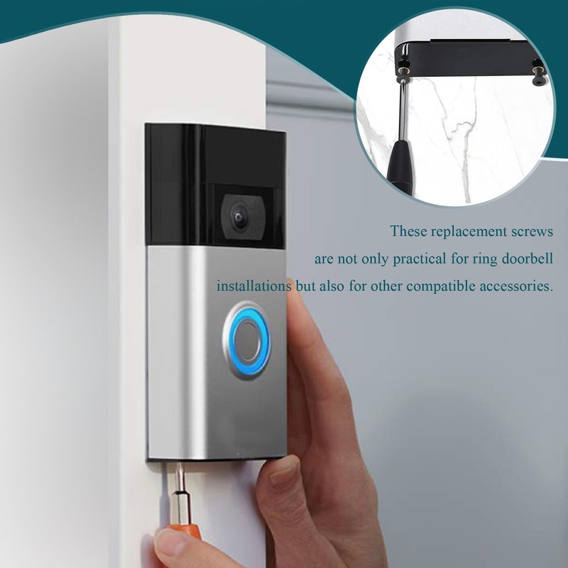 Doorbell Screwdriver Replacement,Premium Ring Doorbell Screws Set,Ring Doorbell Screws, Video