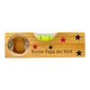 Spirit level with bottle opener with the words "Bester Papa