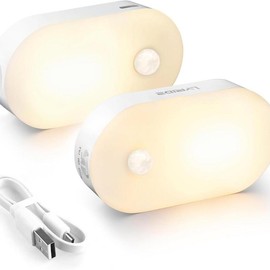 Lyridz Rechargeable Motion Sensing Night Light, Wireless LED Closet Light, Adjustable Brightness for Wall, Kitchen, Hallway christmas 2024 ornament - Color: Warm White