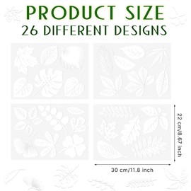 26 Pcs Leaf Window Decals, Anti-Collision Window Stickers for Birds, Leaf Shapes Stickers Windows Strike Prevention Stickers, Anti-Collision Window Clings to Prevent Bird Strikes