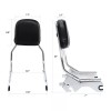 TCMT Upright Sissy Bar Backrest Fit For Harley Softail FXLR