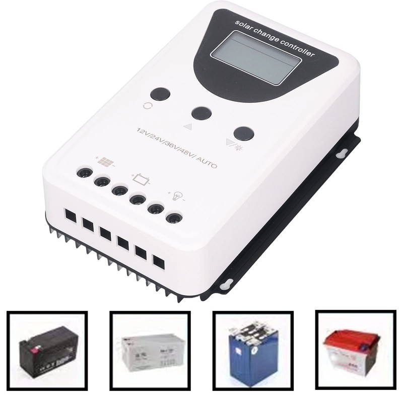 PWM Solar Controller, LCD Display Automatic Detection DC 12V/24V/36V/48V Solar
