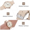 LEDMOMO Waterproof Jubia Analog Leather Strap Fashion Wrist Watch, white