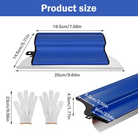 Surface Spatula 25 cm, Spatula Tool with Ergonomic Z Handle and Interchangeable 0.35 mm Stainless Steel Blade, Flexible Skimming Blades Wall Tools for Plastering Walls and Ceilings